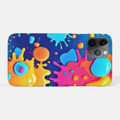 レインボースプラッシュ絵を描アート Case-Mate iPhoneケース (裏面(横))