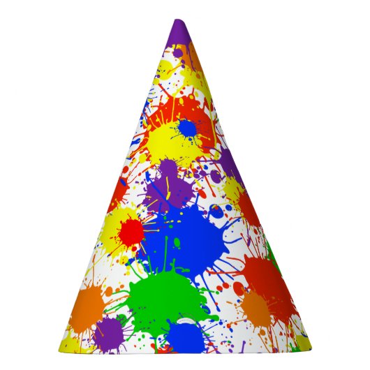 レインボースプラッシュ絵を描子供の誕生日紙パーティーハット パーティーハット (右)