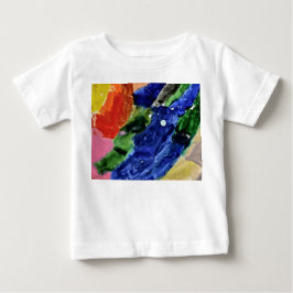 レインボースプラッシュ キッズ 抽象芸術 Tシャツ
