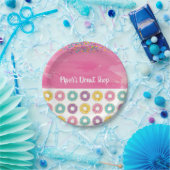 レインボースプリンクルドーナツショップパーティープレート ペーパープレート (パーティー)