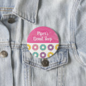 レインボースプリンクルドーナツショップボタン 缶バッジ (インサイチュ)