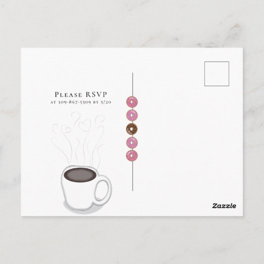 レインボースプリンクルベビーシャワーハガキ招待状 ポストカード (裏面)