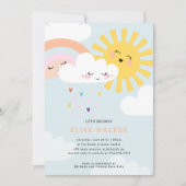 レインボースプリンクルベビーシャワー招待状 招待状 (正面)