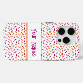 レインボースプリンクルレズビアンプライド国旗 Case-Mate iPhoneケース (裏面 (横))