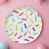 レインボースプレッレカラフルスデザートキャンディ ペーパープレート