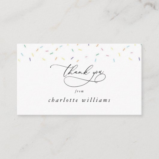 レインボースプレッレスベビースプレッル招待状 エンクロージャーカード (正面)