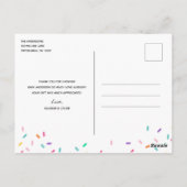 レインボースプレンクルベビーサンキューハガキ ポストカード (裏面)