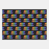 レインボースペクトラムパターン「メリークリスマス!」 ラッピングペーパーシート (正面2)