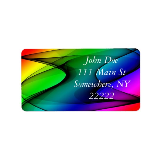 レインボースペクトル抽象芸術 ラベル (正面)