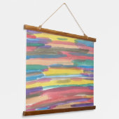 レインボースペクトル抽象芸術 吊り下げ型タペストリー (傾斜あり)