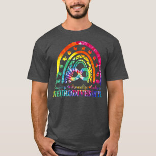 レインボースペクトルASD ADHD神経多様性自閉症Aw Tシャツ