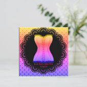 レインボースポットコルセットバチェロレッテ招待状 招待状 (スタンド正面)