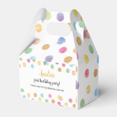 レインボースポットパステルお気に入りボックスバースデーパーティー フェイバーボックス (裏面サイド)