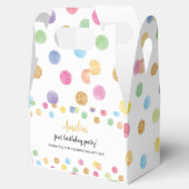 レインボースポットパステルお気に入りボックスバースデーパーティー フェイバーボックス (オープン)