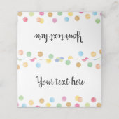 レインボースポットパステル座席表バースデーパーティー プレイスカード (外部開封)