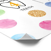 レインボースポットパステル誕生日マイルストーンポスター ポスター (角)