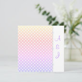 レインボースポット結晶結婚式招待状 招待状 (スタンド正面)