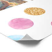 レインボースポット誕生日フォトマイルストーンポスター ポスター (角)