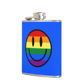 レインボースマイリーフェイス フラスク (左)