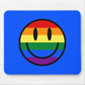 レインボースマイリーフェイス マウスパッド (正面)