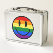 レインボースマイリーフェイス メタルランチボックス (裏面)