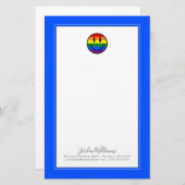 レインボースマイリーフェイス 便箋 (正面/裏面)