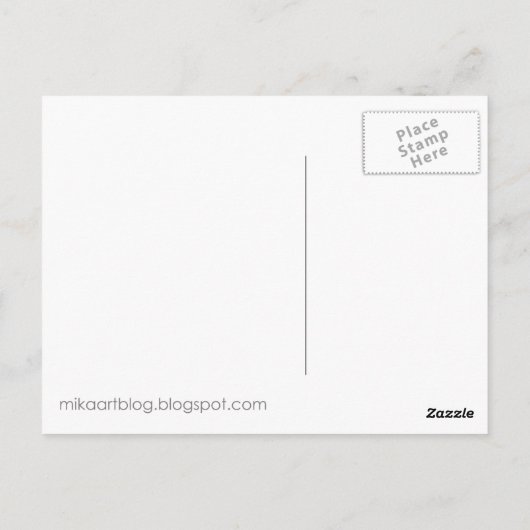 レインボースマイルハッピースマイルタイポグラフィアート ポストカード (裏面)