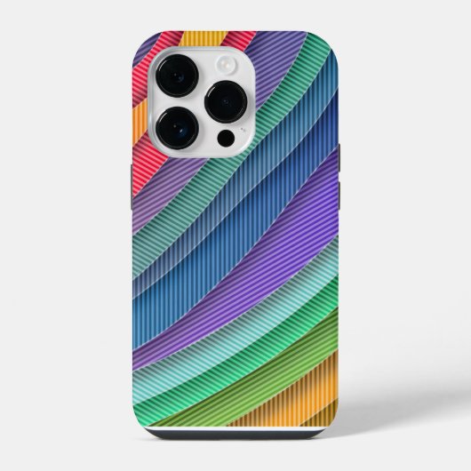 レインボースライス柄 ボホ iPhoneケース (裏面)