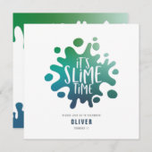 レインボースライムパーティの招待状 (正面/裏面)