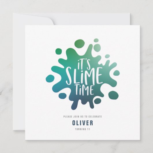 レインボースライムパーティの招待状 (正面)