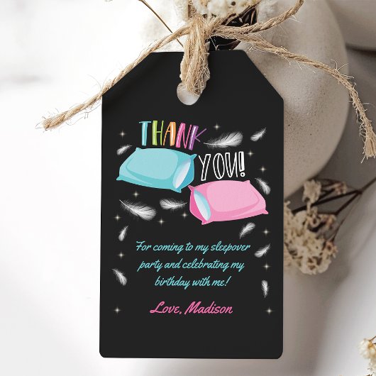 レインボースランバーパーティースリーポバーサンキュースペフト ギフトタグ