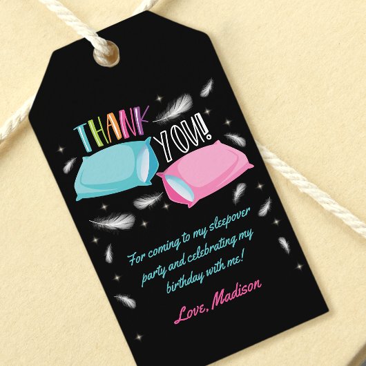 レインボースランバーパーティースリーポバーサンキュースペフト ギフトタグ