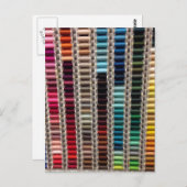 レインボースレッドスプール裁縫ファッションデザイン概念 ポストカード (正面/裏面)