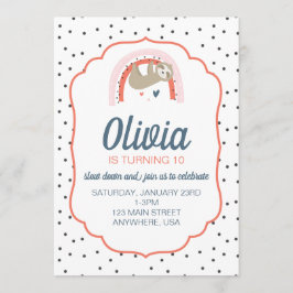 レインボースロスバースデーパーティー招待状 招待状