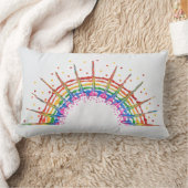 レインボースロークッション33 x 53 cm ランバークッション (ブランケット)