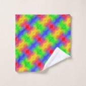 レインボースワーズ抽象デザインバスタオル バスタオルセット (ウォッシュタオル)