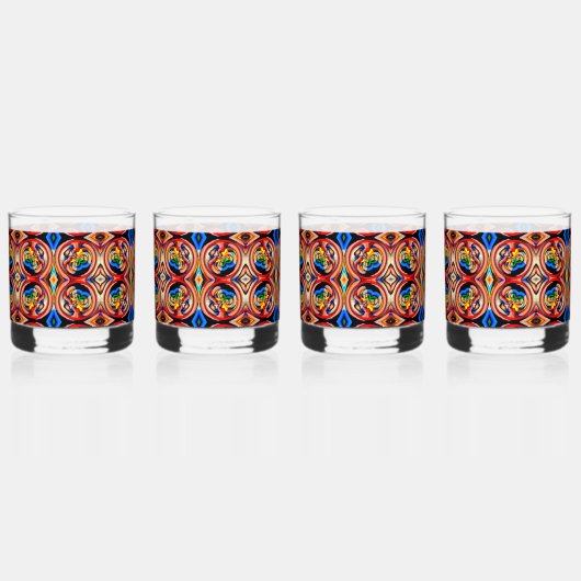 レインボースワーズ抽象芸術飲み物用品セット ウイスキーグラス (裏面)