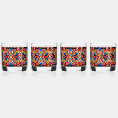 レインボースワーズ抽象芸術飲み物用品セット ウイスキーグラス (正面)