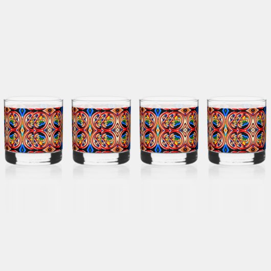 レインボースワーズ抽象芸術飲み物用品セット ウイスキーグラス (右)