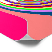 レインボースワールグルーヴサイケデリックアポップ・アートのートトリピン ポスター (角)