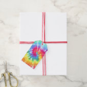 レインボースワールタイダイ ギフトタグ (より糸付き)
