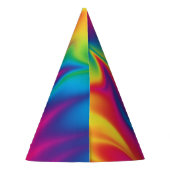 レインボースワールタイ染料バースデーパーティーハット パーティーハット (裏面)