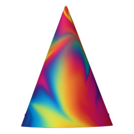 レインボースワールタイ染料バースデーパーティーハット パーティーハット