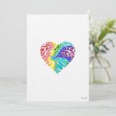 レインボースワールハートカード 招待状 (スタンド正面)