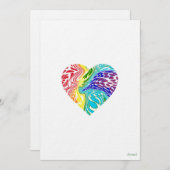 レインボースワールハートカード 招待状 (正面/裏面)