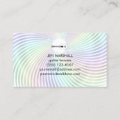 レインボースワールビジネスカードのギターシルエット 名刺 (裏面)