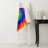 レインボースワール絞り染めアルコ絵画ールインク シェルパブランケット (インサイチュ)