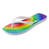 レインボースワール絞り染めアルコ絵画ールインク ビーチサンダル (アングル)