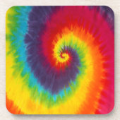 レインボースワール絞り染めグルーヴカッコいいィー コースター (正面)