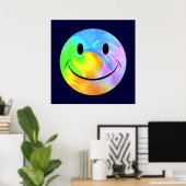 レインボースワール顔ポスター ポスター (ホームオフィス)